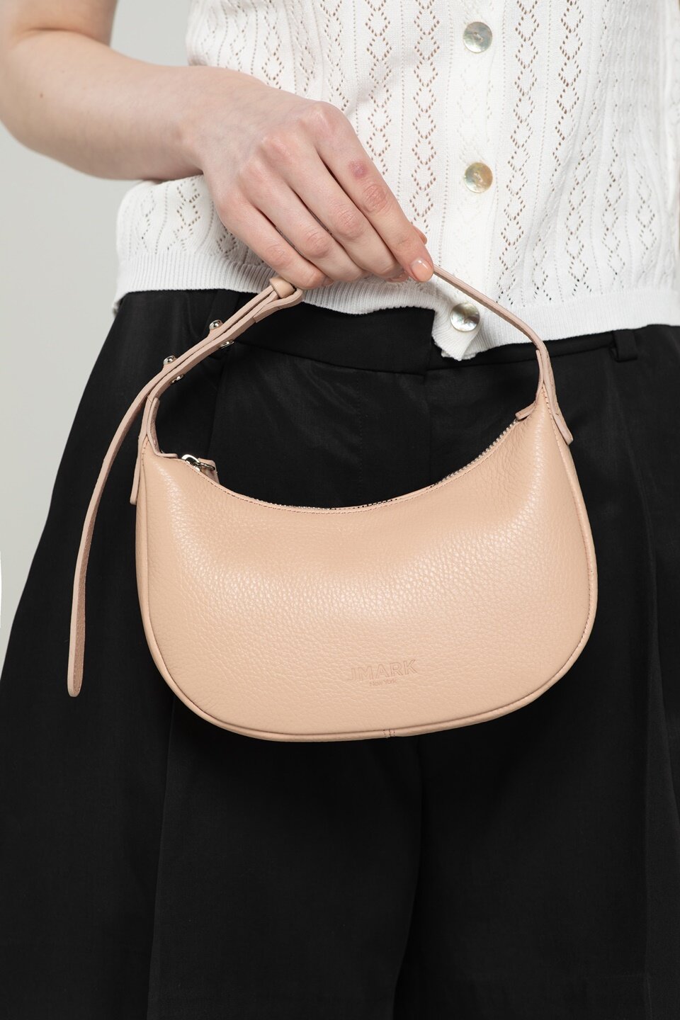 LINA  leather hobo - pink