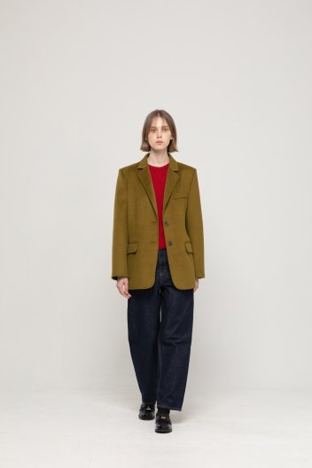 Handmade wool half coat - Camel Brown