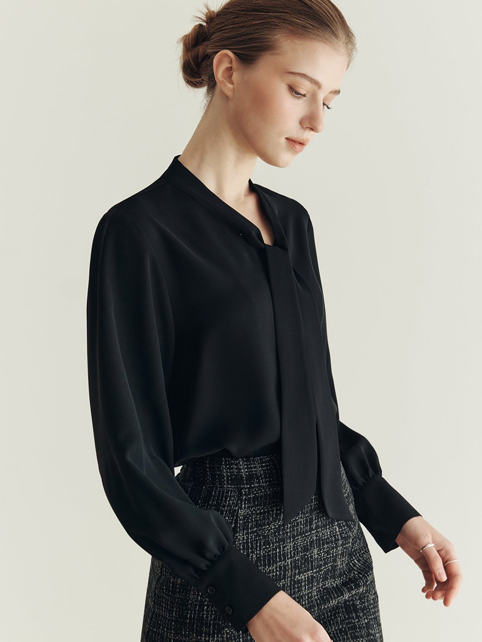 [10컬러] 타이 블라우스