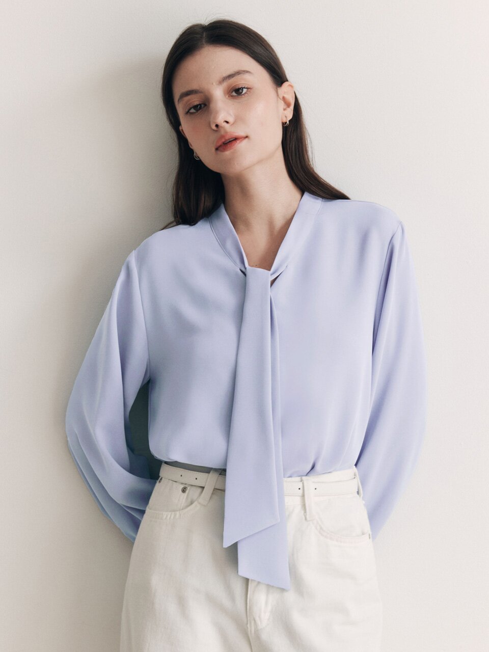 [10컬러] 타이 블라우스