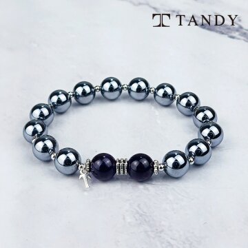 테라헤르츠 자수정팔찌 남성용 TH825