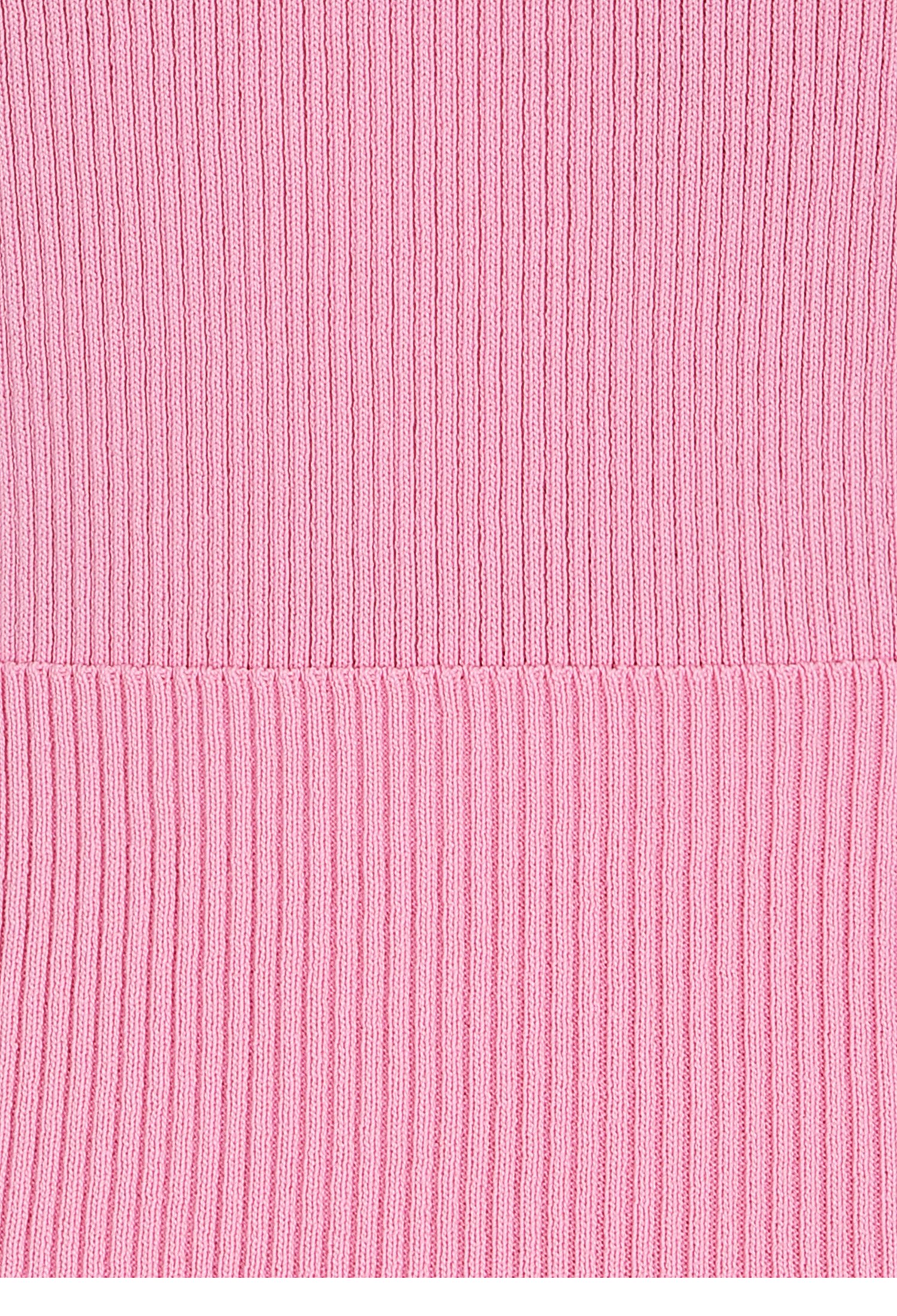 하트넥 골지 풀오버 니트 (PINK)