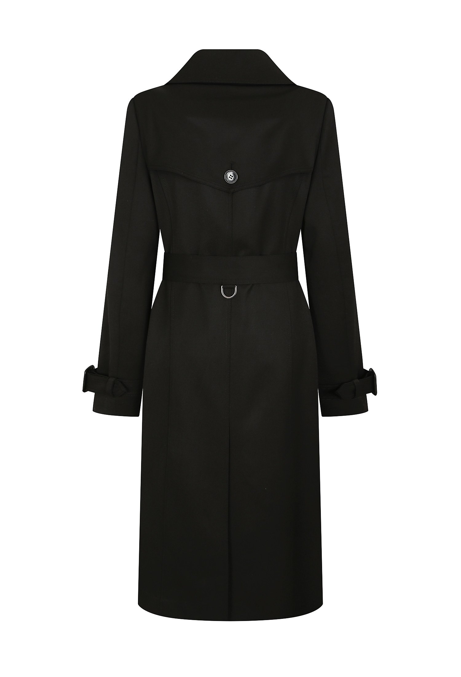 더블 브레스트 울 트렌치 코트 (BLACK)