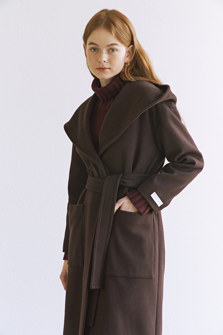 [크램38] AULA COAT BURGUNDY