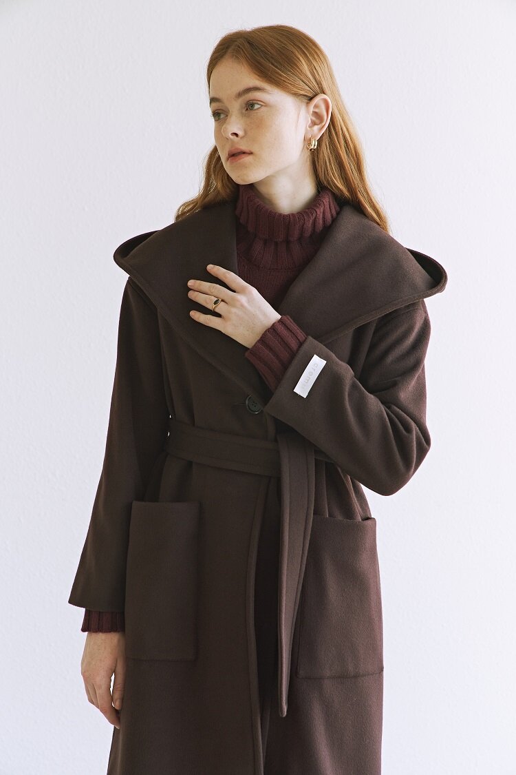 [크램38] AULA COAT BURGUNDY
