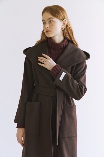 [100% 천연 이태리 소재 명품 코트] AULA COAT BURGUNDY