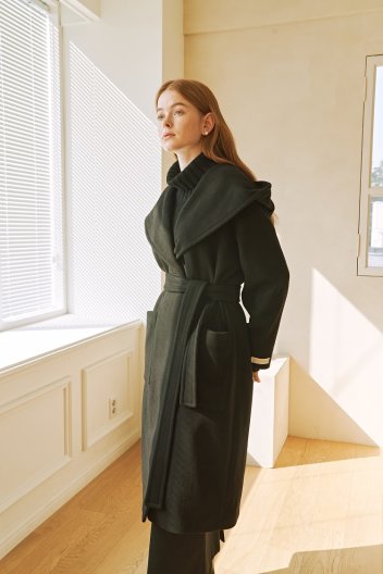 [100% 천연 이태리 소재 명품 코트] AULA COAT NERO