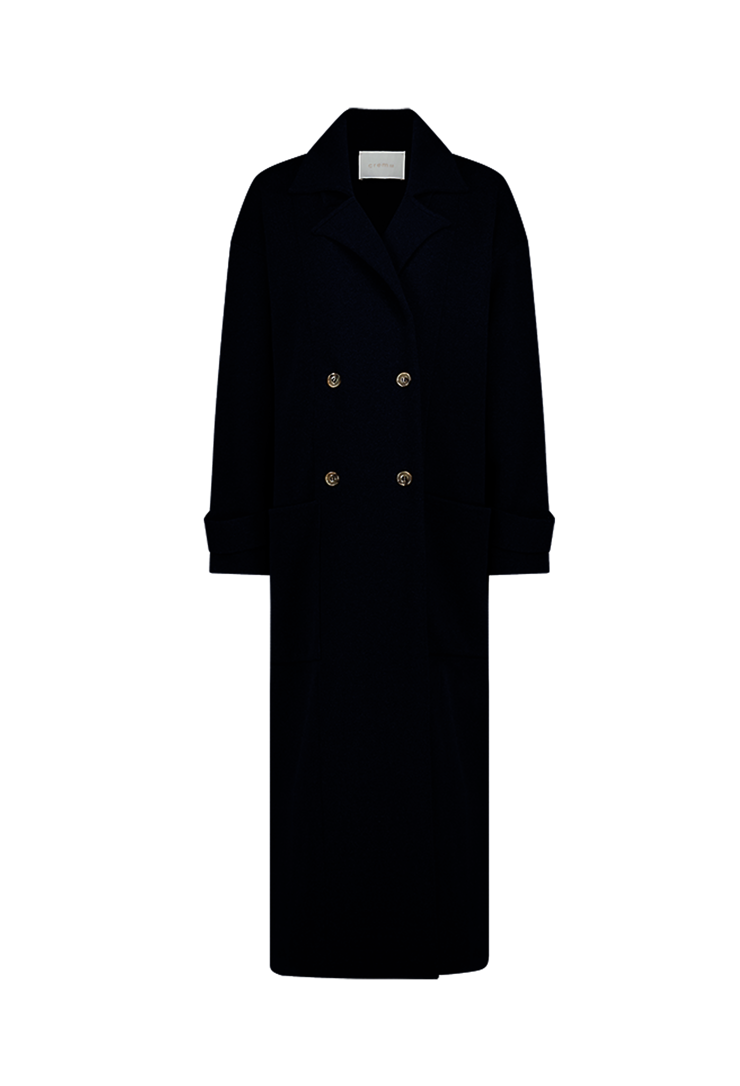 [크램38] EMANUELLE KNITTED DOUBLE BREAST COAT
