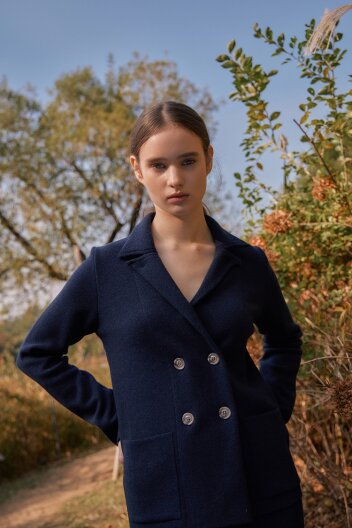 [크램38] PRAMA KNITTED JACKET BLU                ﻿