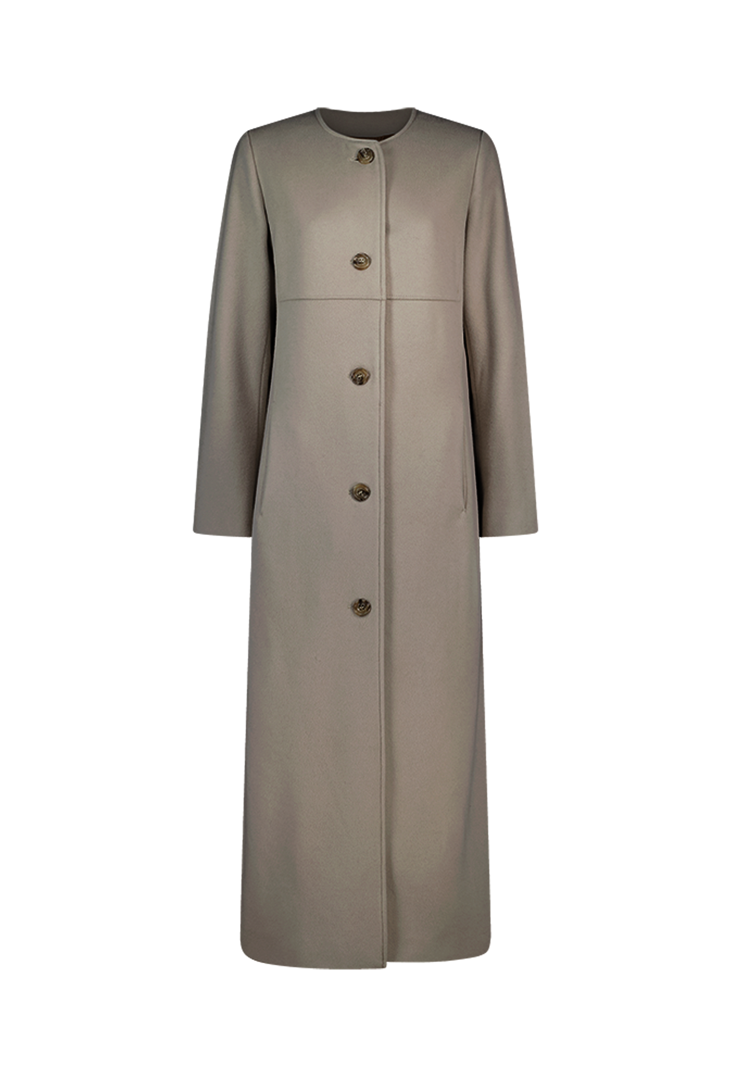 [크램38] ELENEDDA COAT WITHOUT COLLAR CACHA