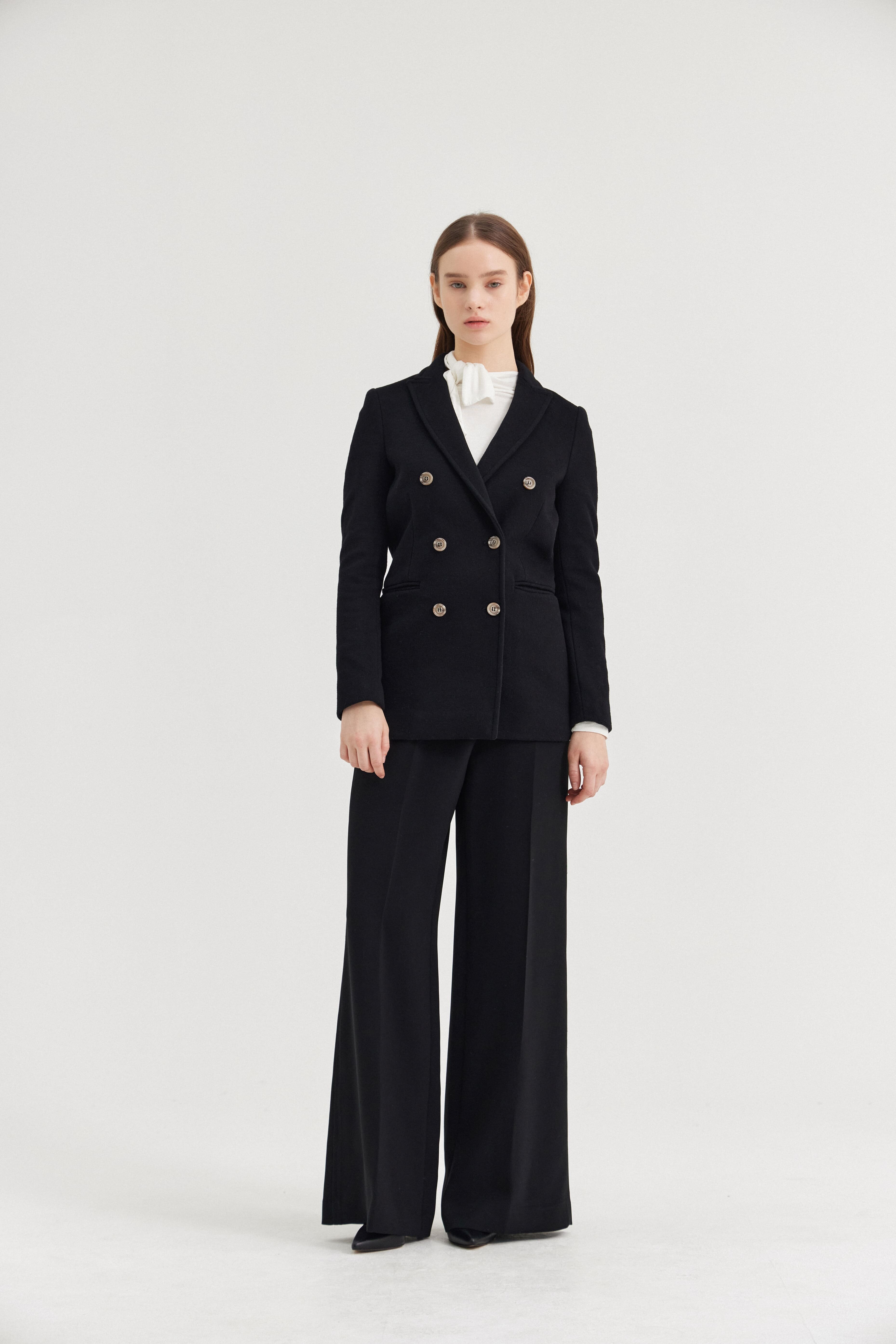 [크램38] AURORA DOUBLE BREAST JACKET NERO