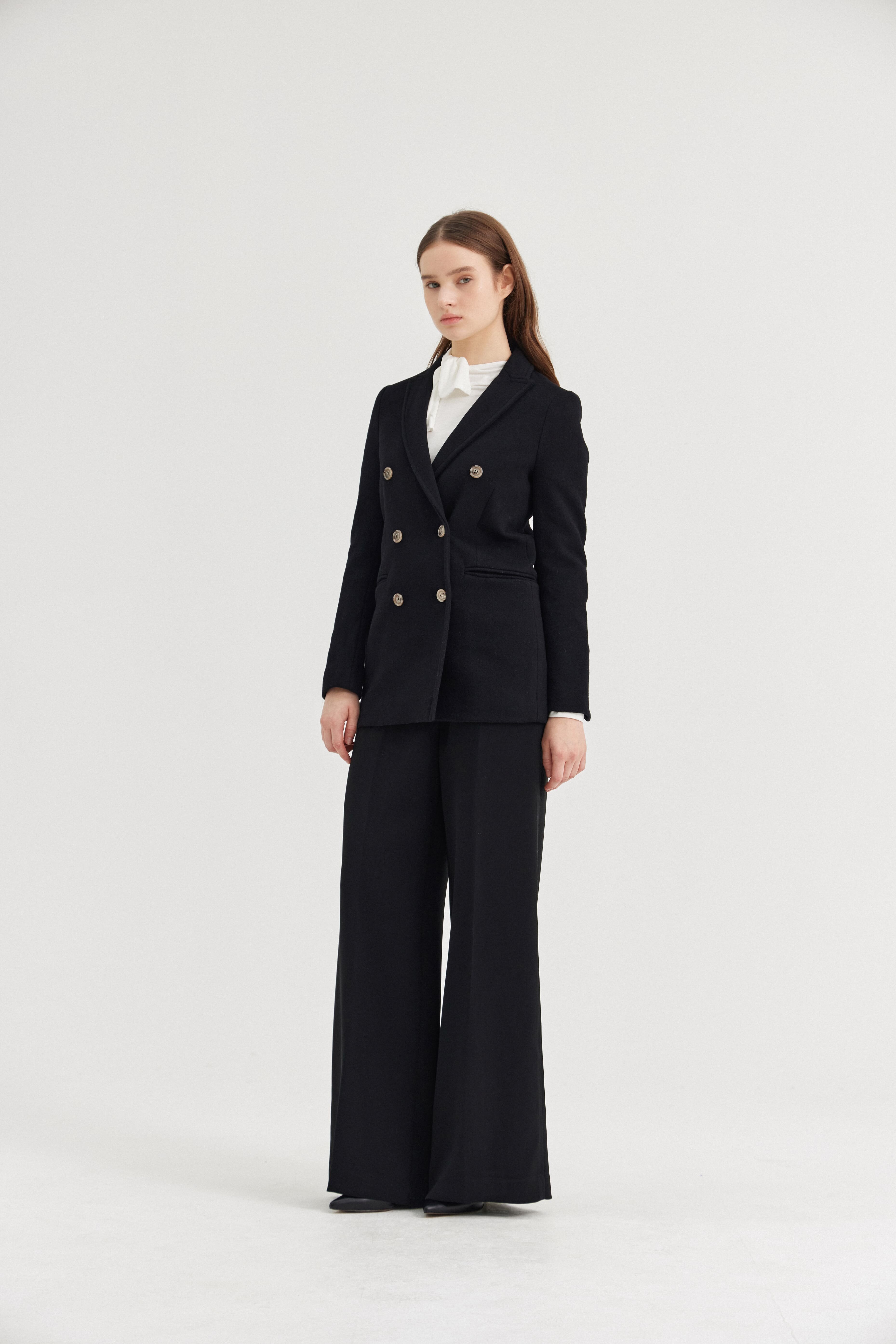 [크램38] AURORA DOUBLE BREAST JACKET NERO