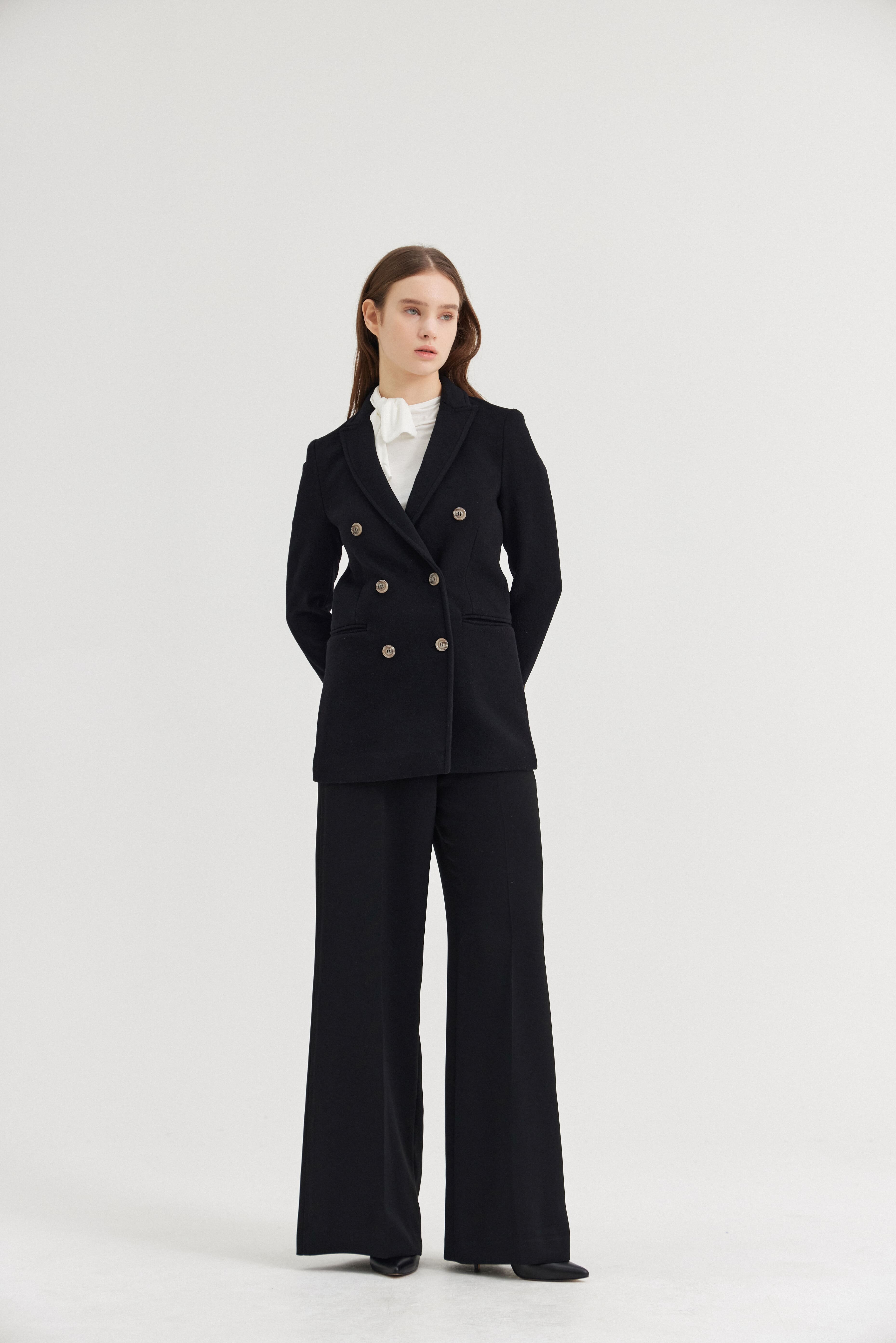 [크램38] AURORA DOUBLE BREAST JACKET NERO