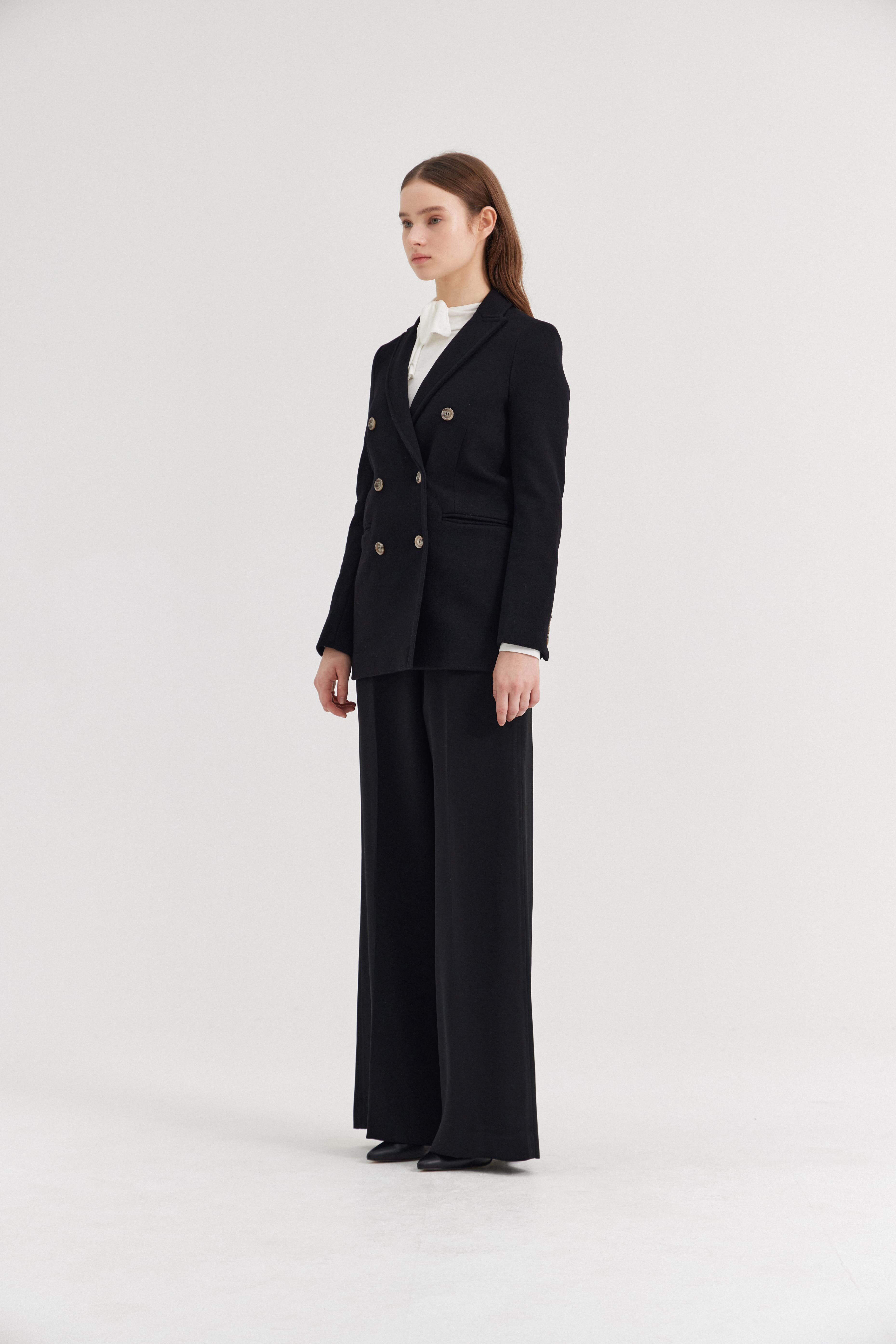 [크램38] AURORA DOUBLE BREAST JACKET NERO