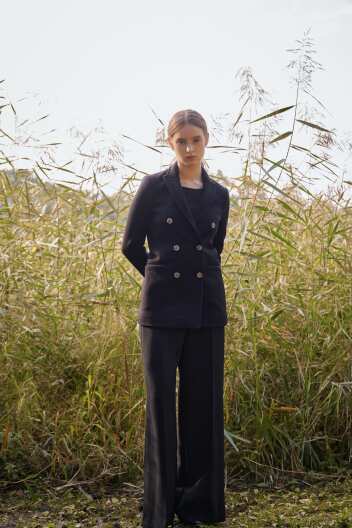 [크램38] AURORA DOUBLE BREAST JACKET NERO