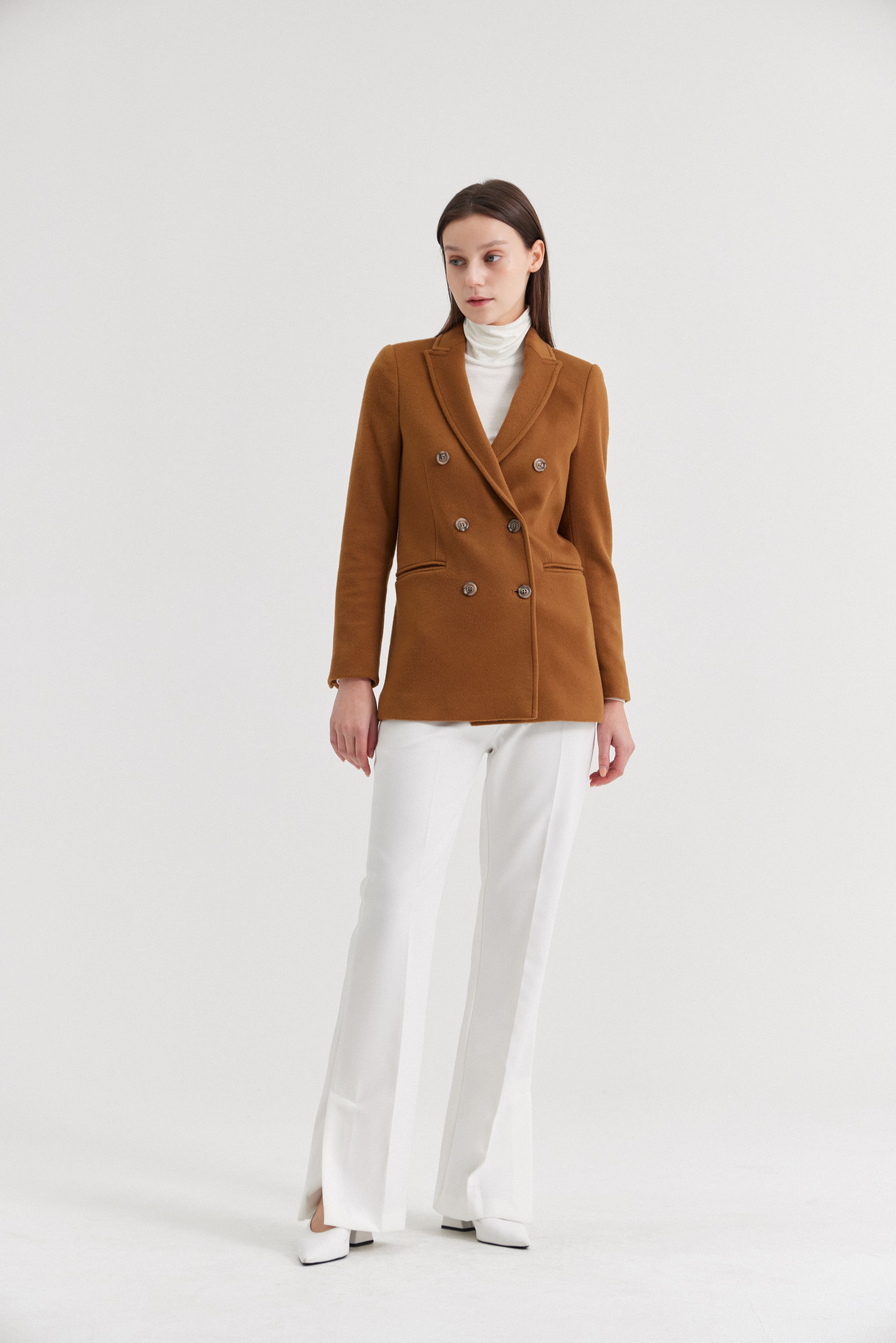 [크램38] AURORA DOUBLE BREAST JACKET CAMMELLO