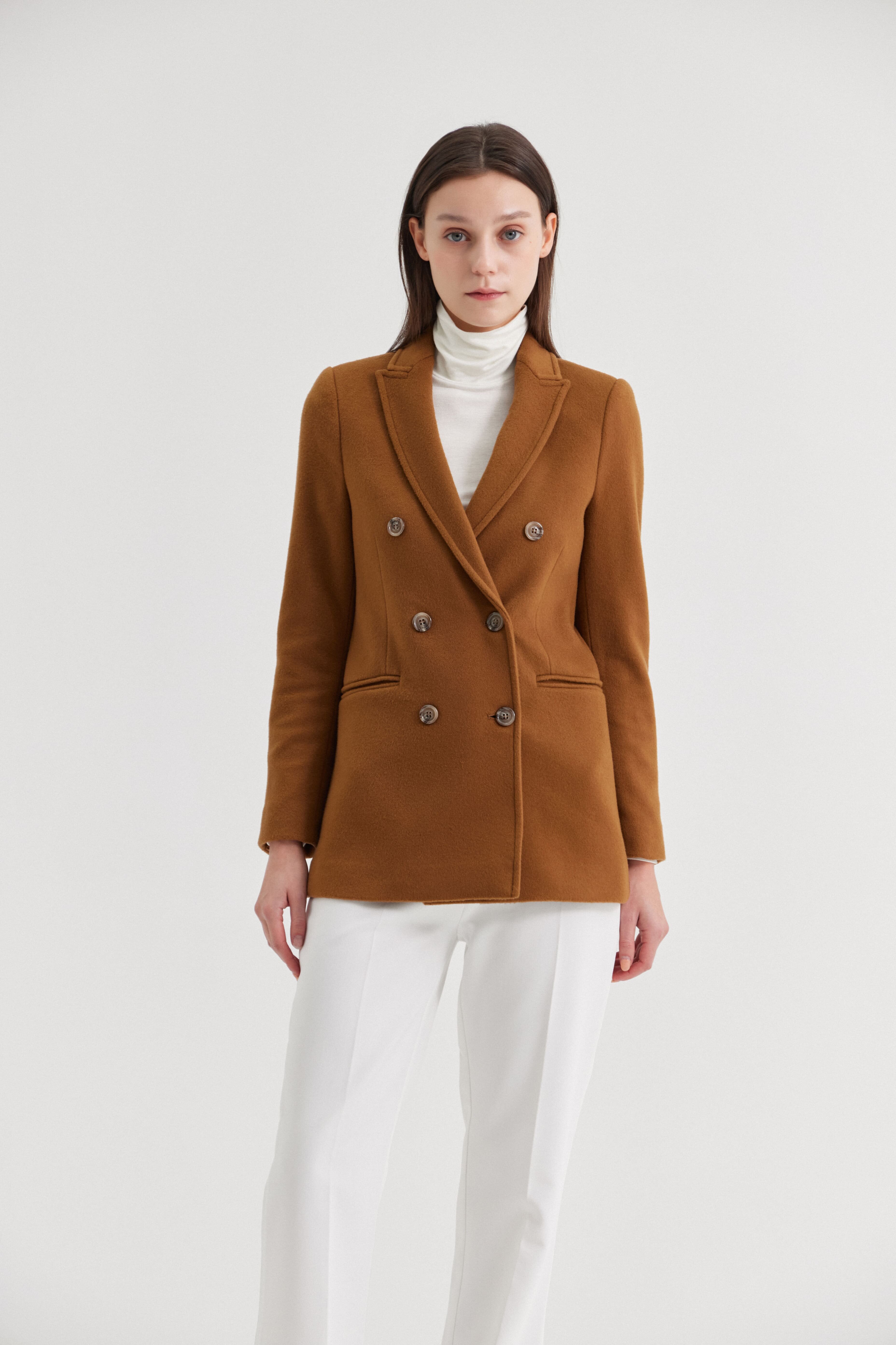 [크램38] AURORA DOUBLE BREAST JACKET CAMMELLO