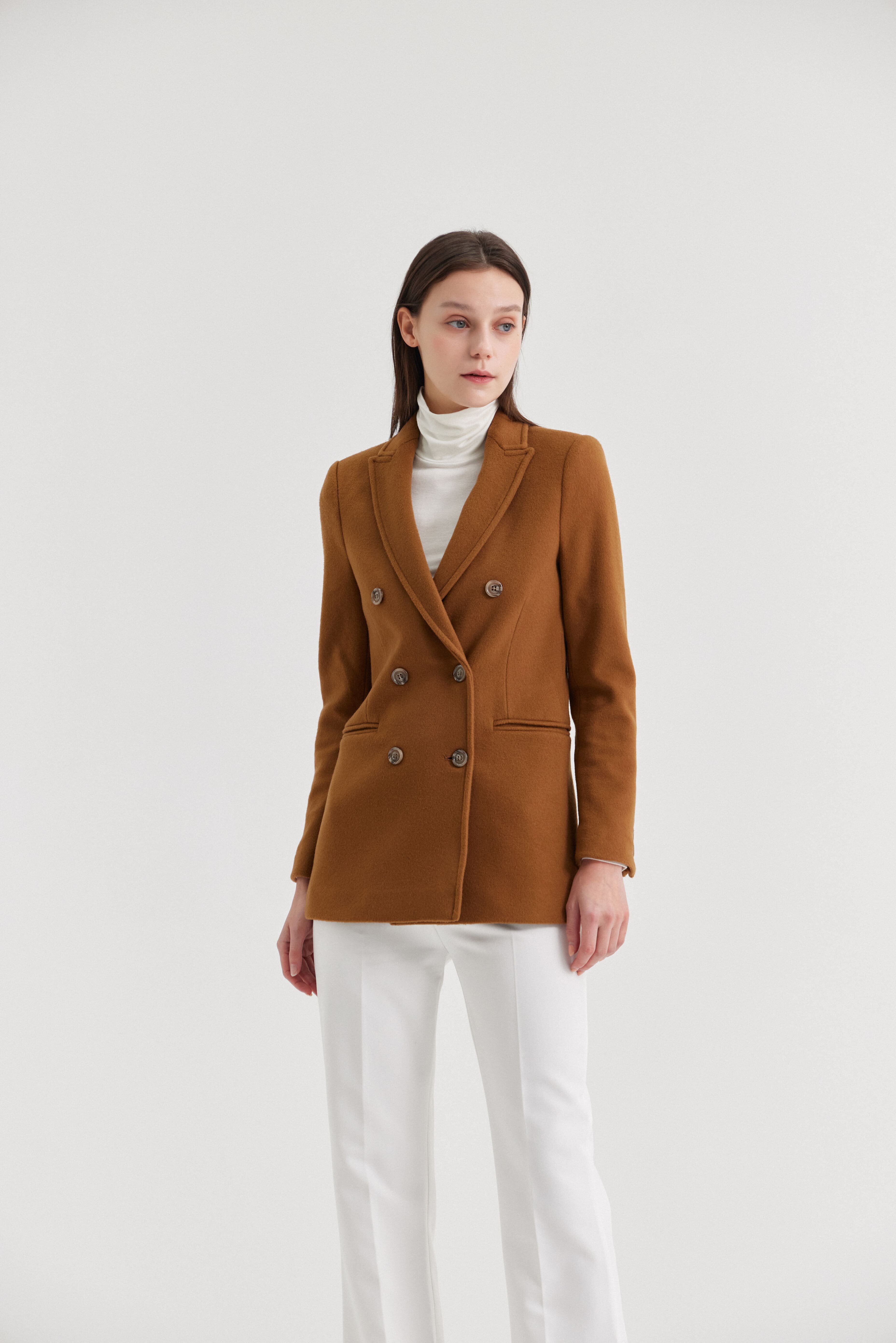 [크램38] AURORA DOUBLE BREAST JACKET CAMMELLO
