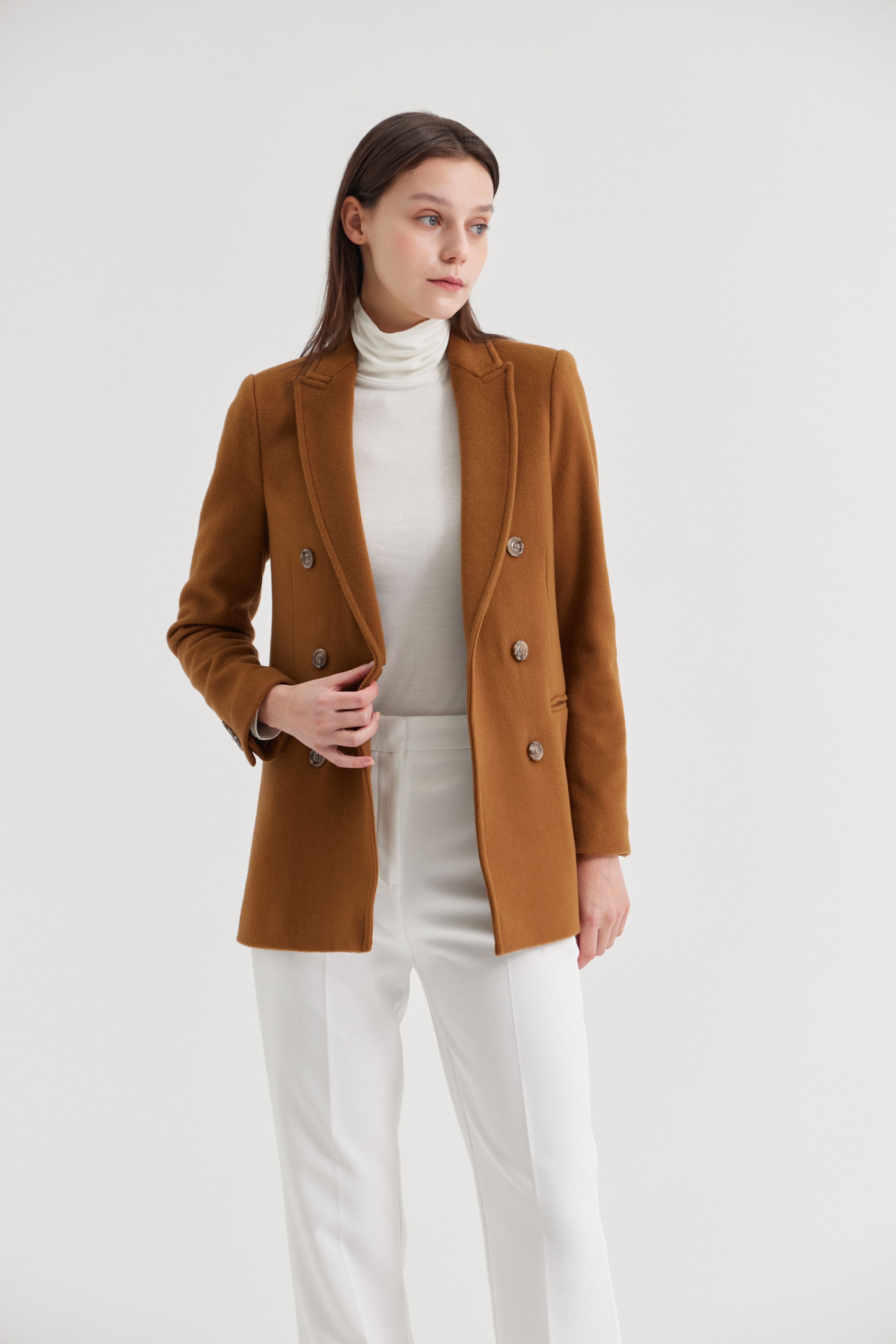 [크램38] AURORA DOUBLE BREAST JACKET CAMMELLO