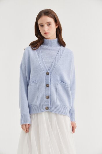 [크램38] DELFINA CARDIGAN AZZURO NUVOLA