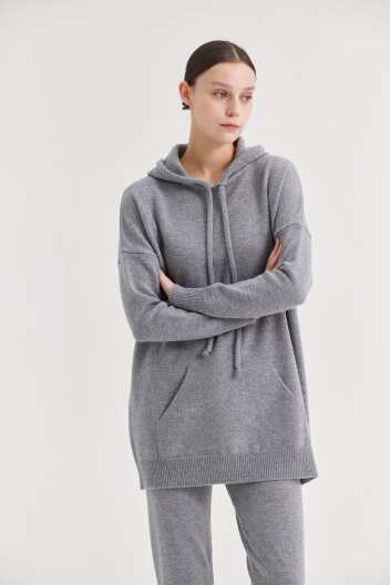 [크램38] SANTO HOODIE SWEATER GRIGIO