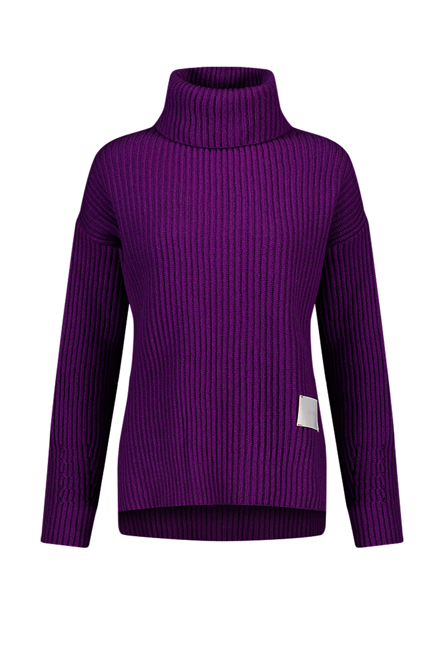[크램38] TESEO TURTLENECK RIBBED SWEATER VIOLA