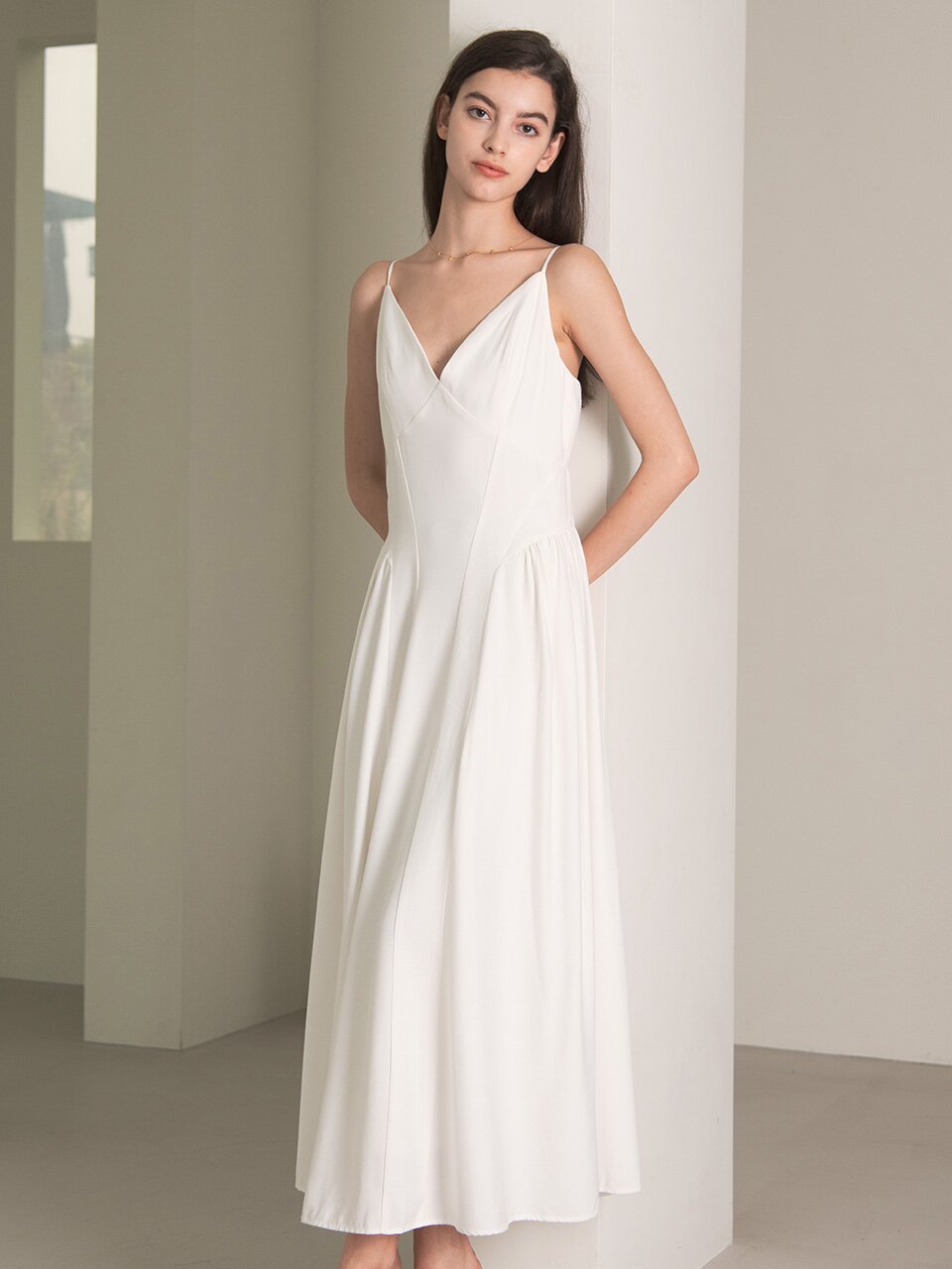 YY_A-line sleeveless dress