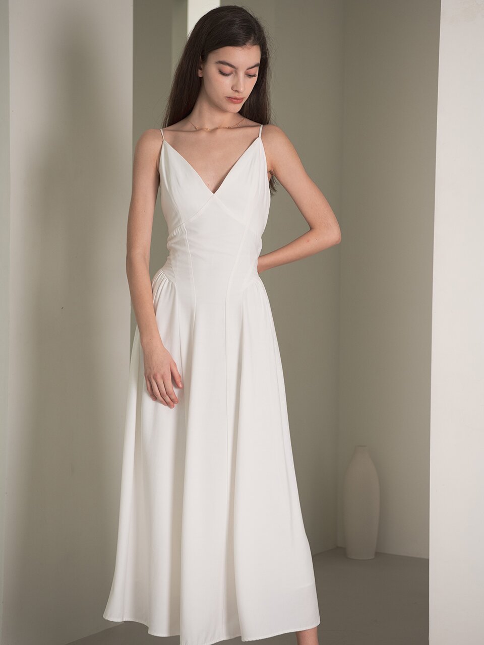 YY_A-line sleeveless dress