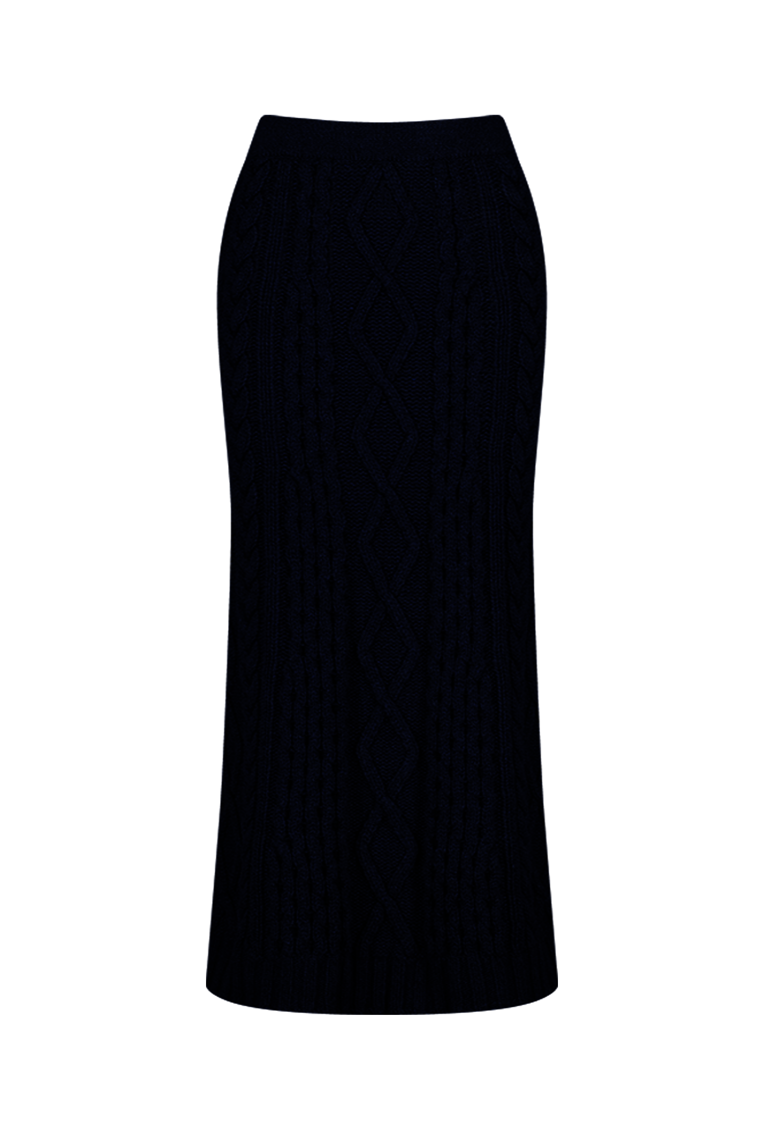 [크램38] SILVIA CABLE SKIRT BLU MARINO
