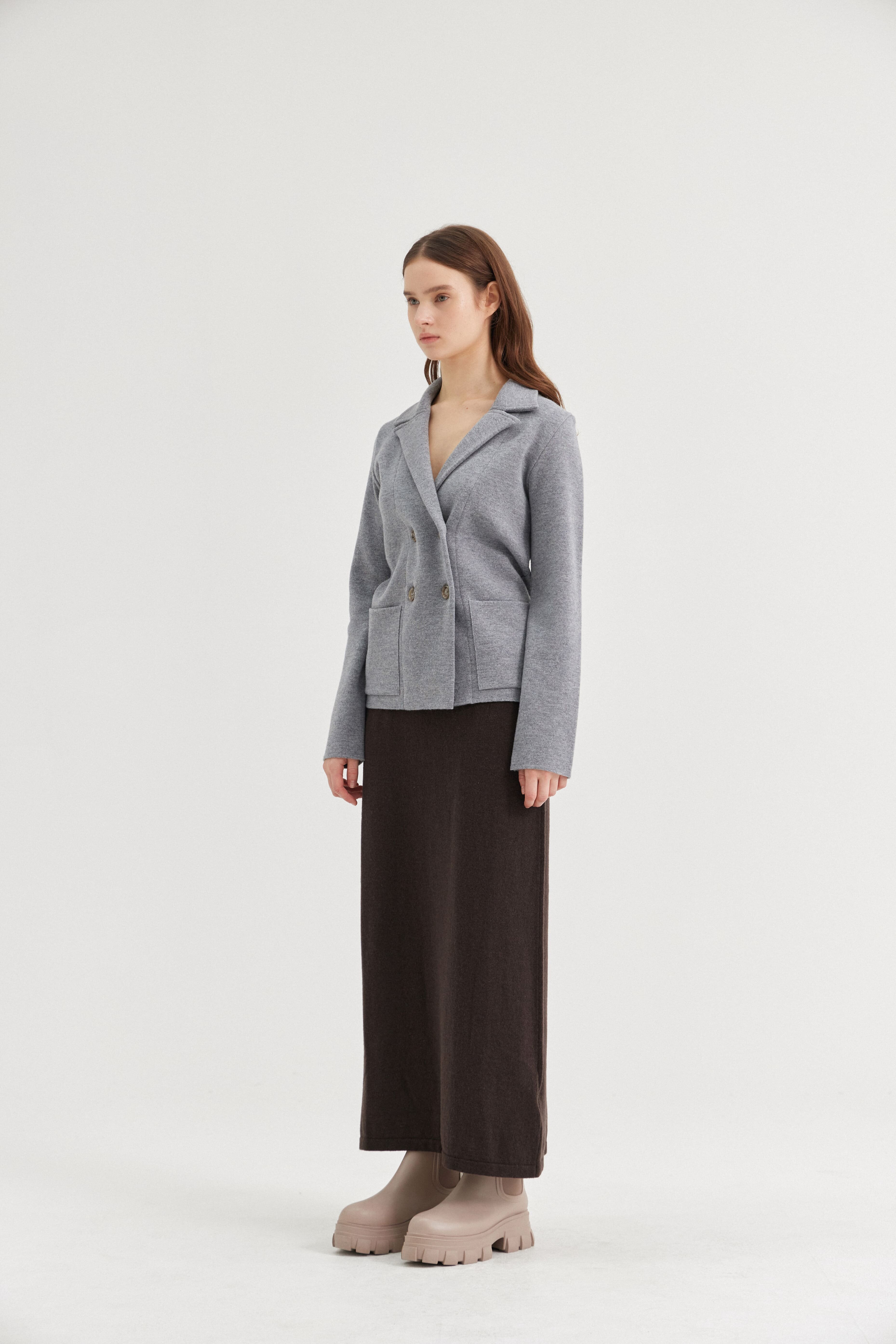 [크램38] ILEANA KNITTED SKIRT FANGO