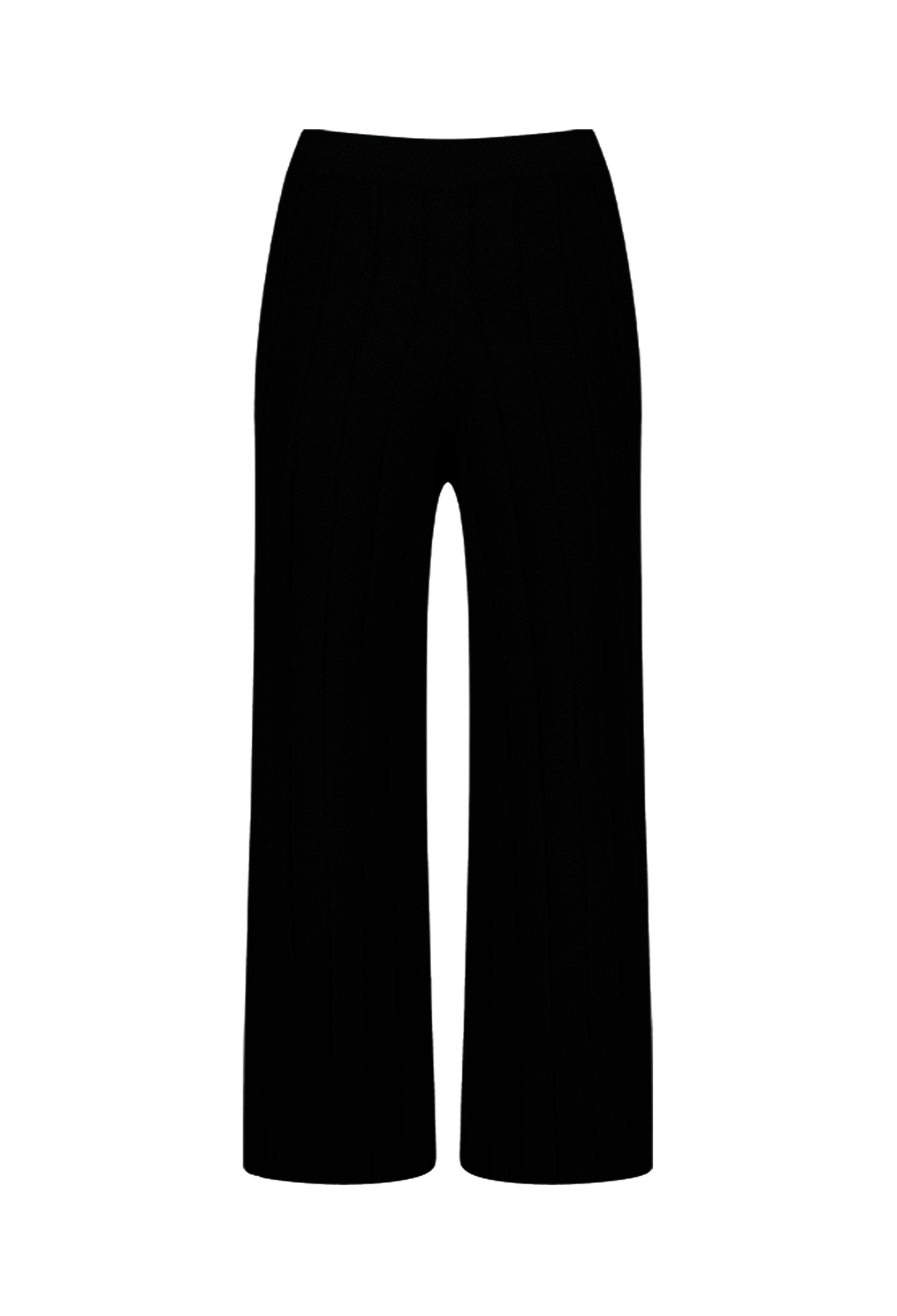 [크램38] ANSELMO WIDE STRAIGHT RIBBED TROUSERS NERO
