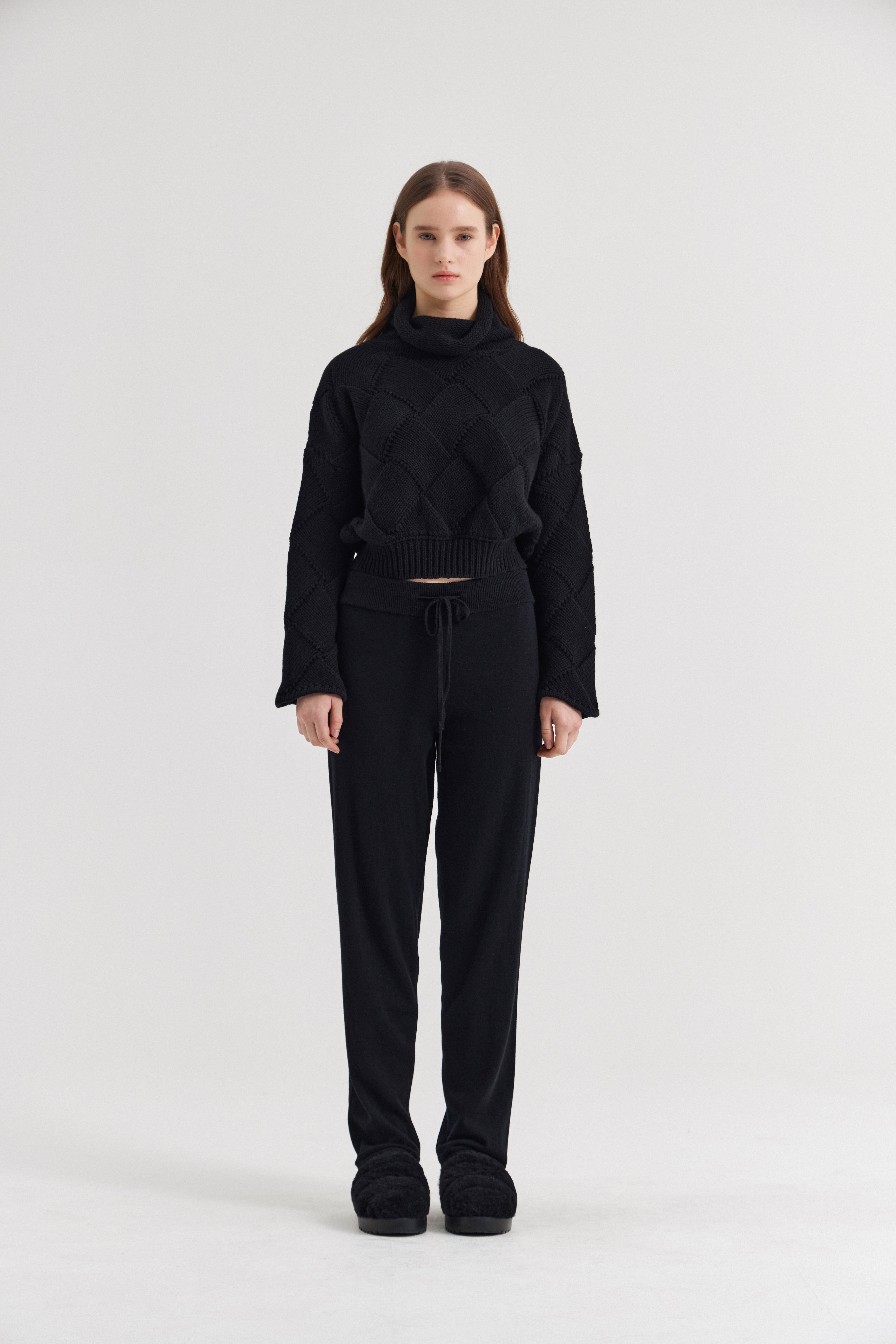 [크램38] ERCOLE JOGGING TROUSERS WITH COULISSE NERO