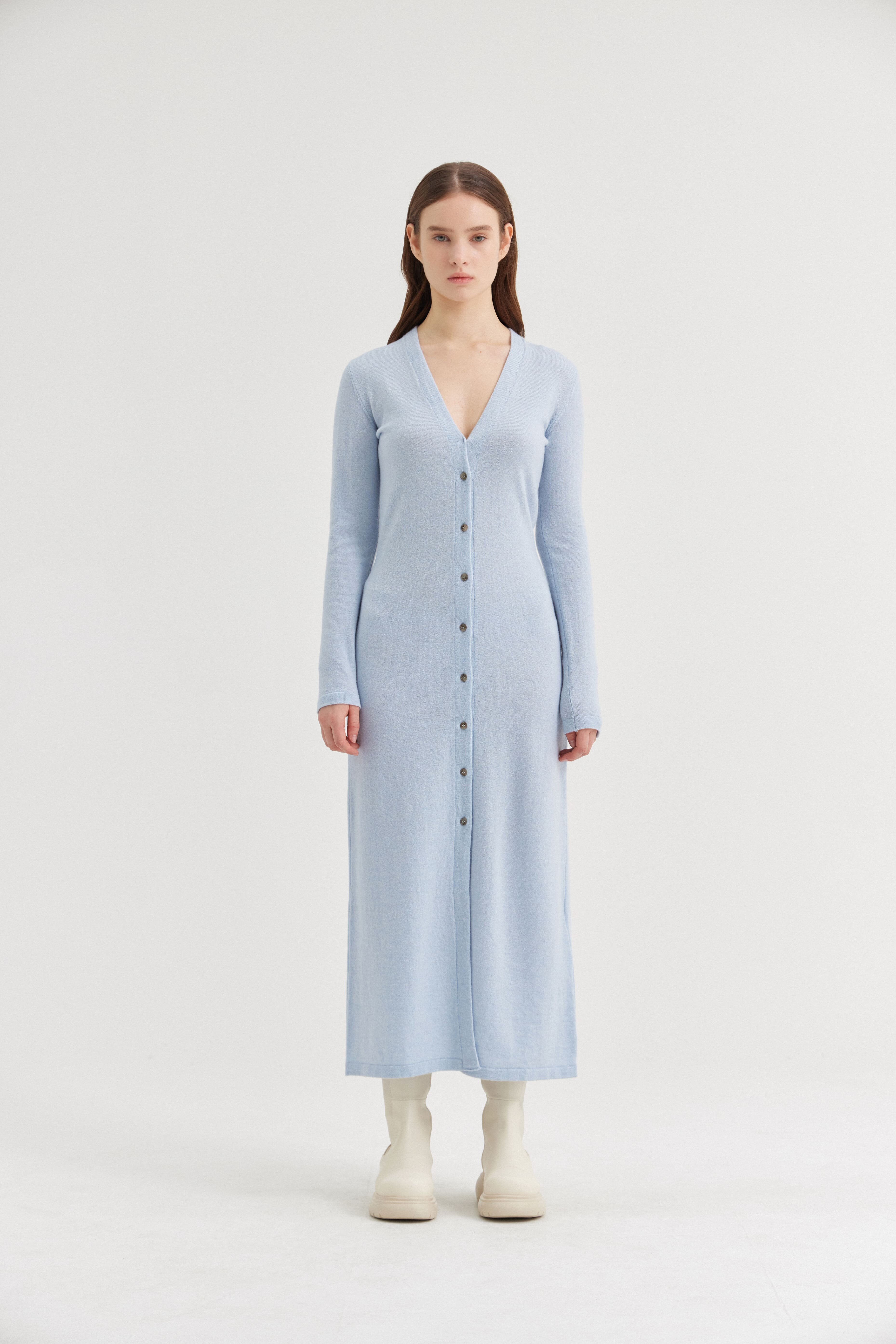 [크램38] NICOLLIA DRESSING COAT WITHOUT REVERSE AZZURO NUVOLA