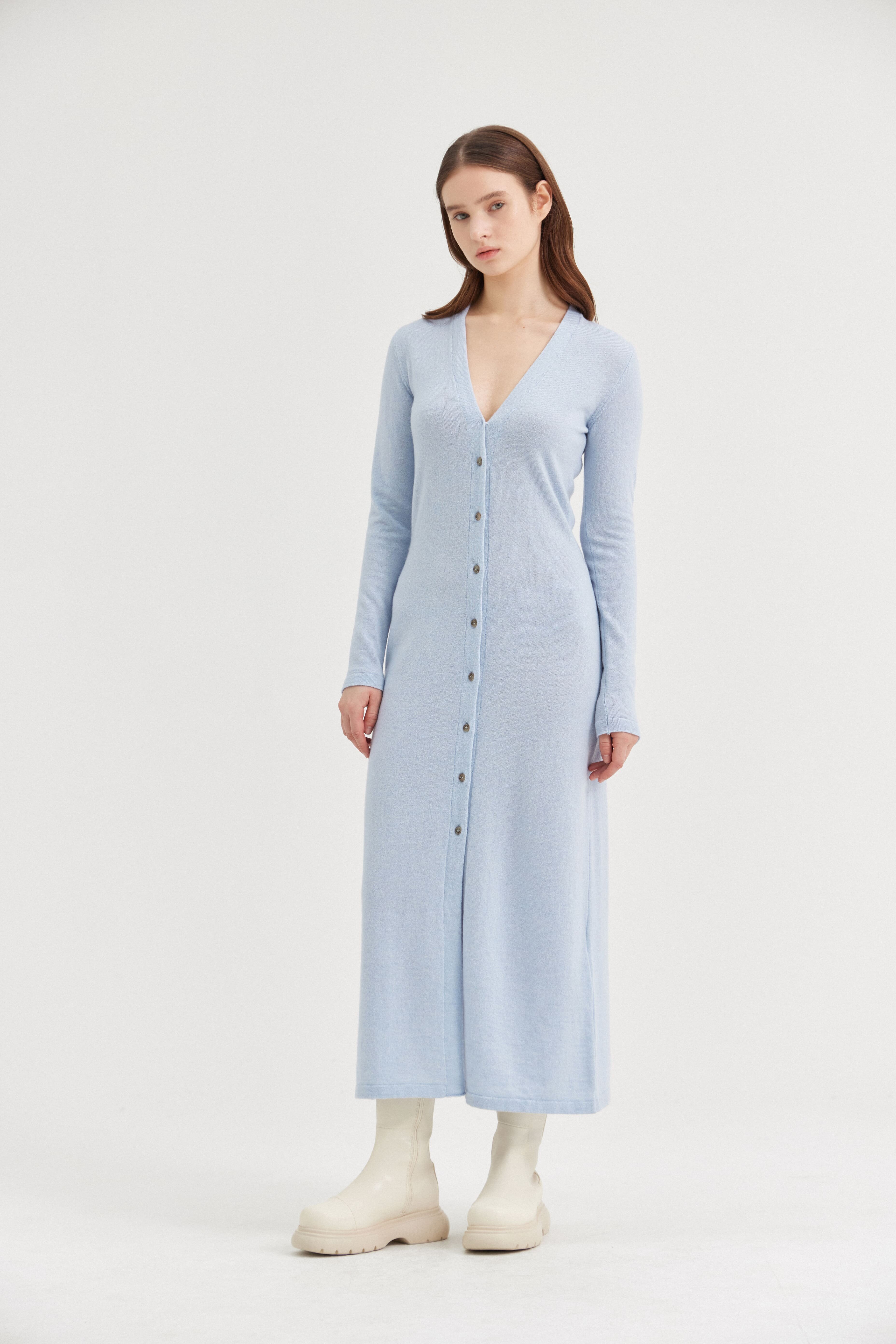 [크램38] NICOLLIA DRESSING COAT WITHOUT REVERSE AZZURO NUVOLA