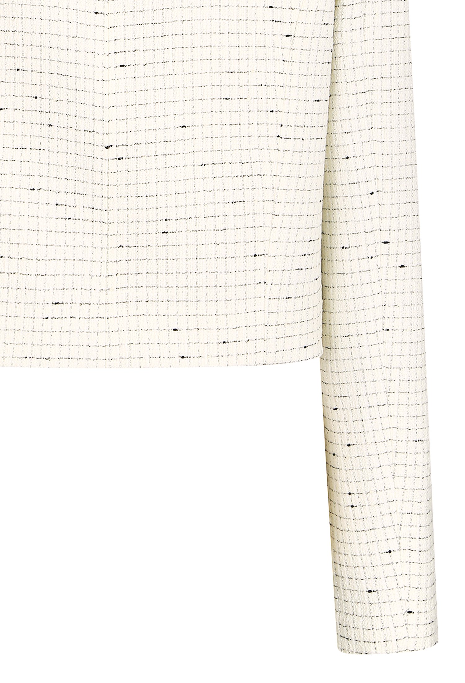 퍼프 체크 더블 브레스트 재킷 (WHITE)