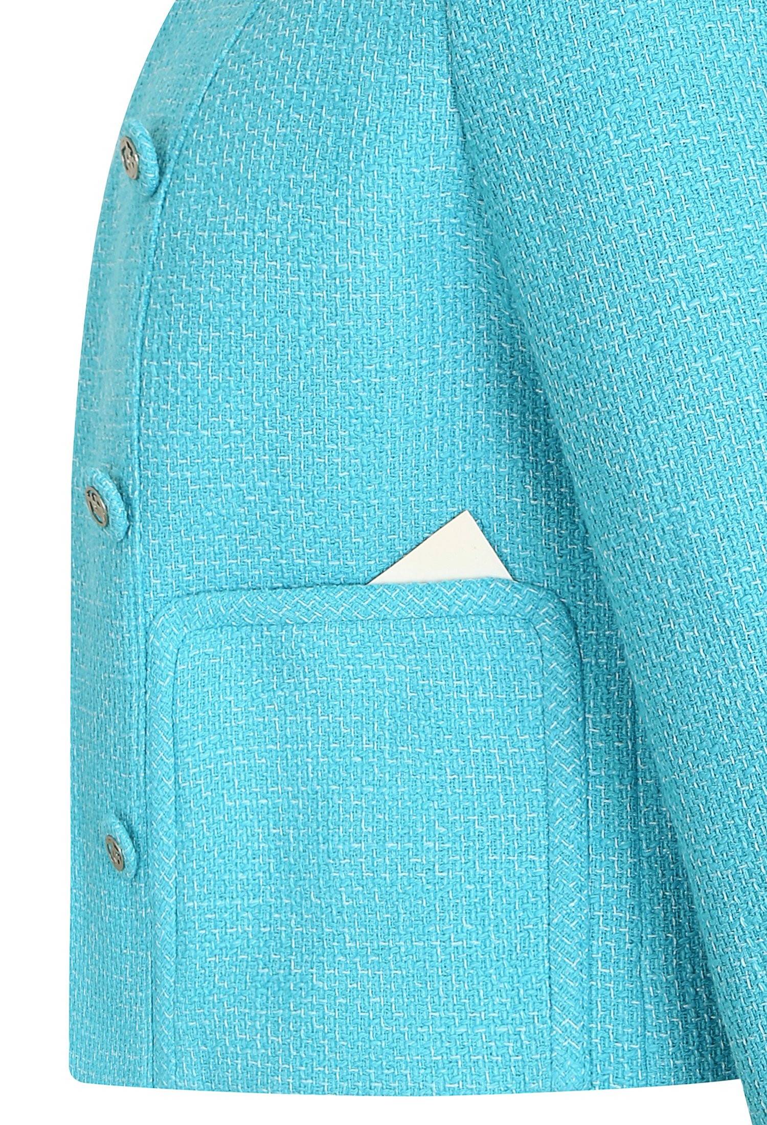 더블 버튼 장식 트위드 재킷 (SKY BLUE)