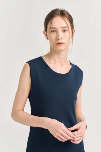 [크램38] EMMA SLEEVELESS TOP PETROLIO