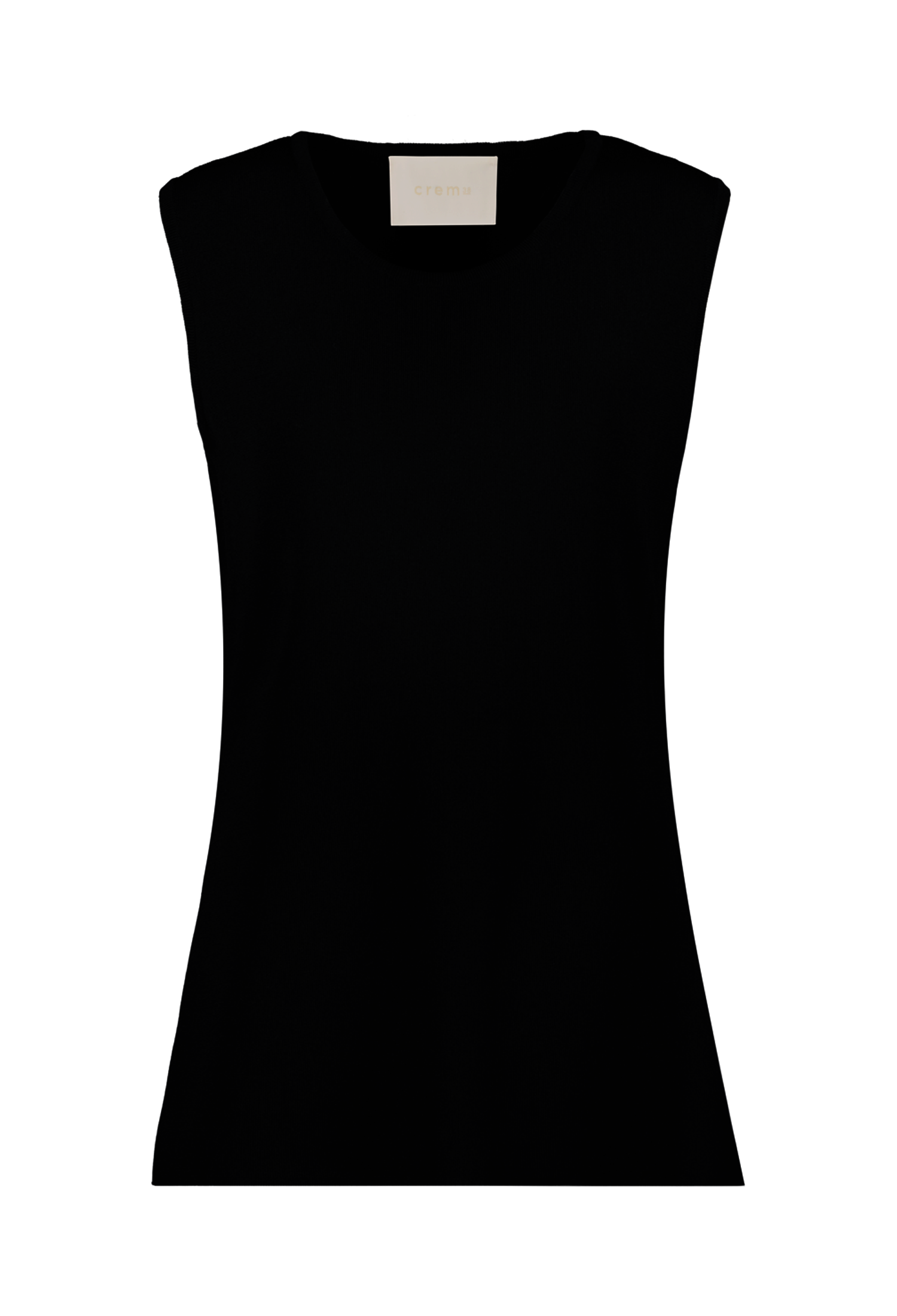 [크램38] EMMA KNITTED SLEEVELESS TOP BLACK