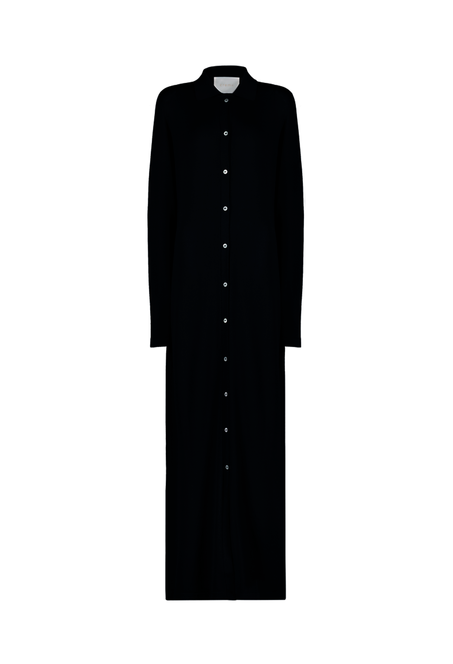 [크램38] REGINA KNITTED SHIRT DRESS PETROLIO