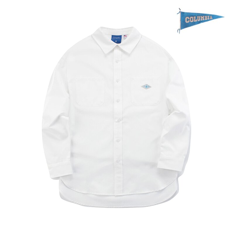 1754 CROWN OVERFIT OXFORD REGULAR COLLAR SHIRTS 화이트