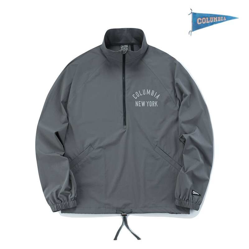 CU NY OVERFIT NYLON ANORAK JACKET 차콜
