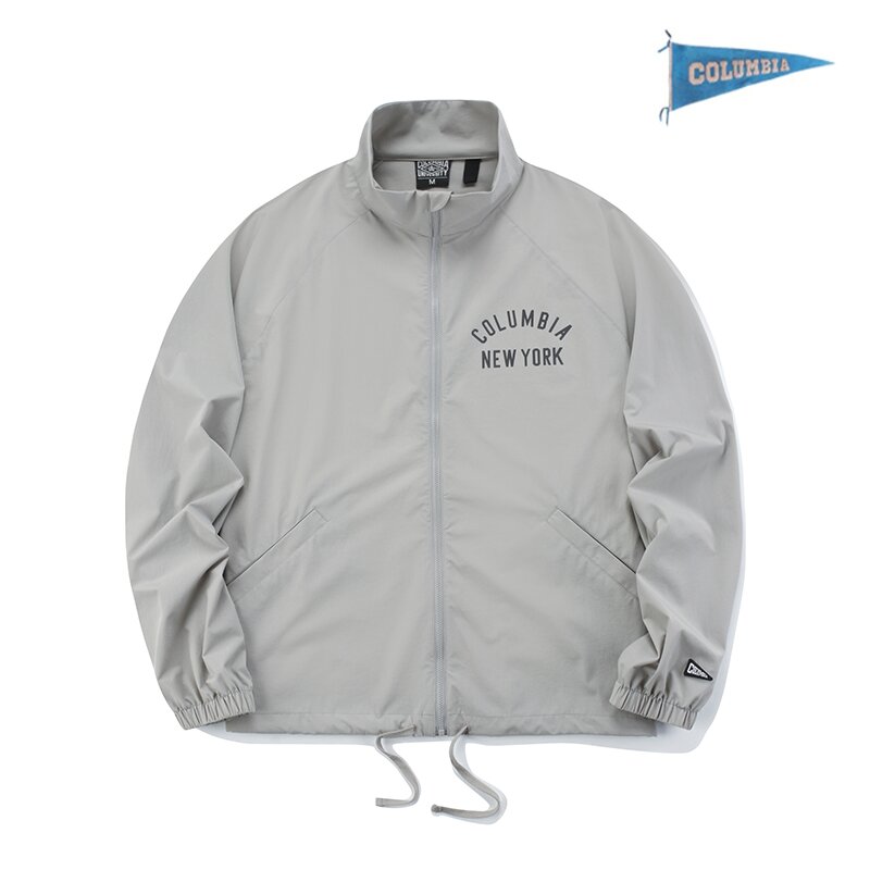 CU NY OVERFIT NYLON ZIP-UP JACKET 웜그레이