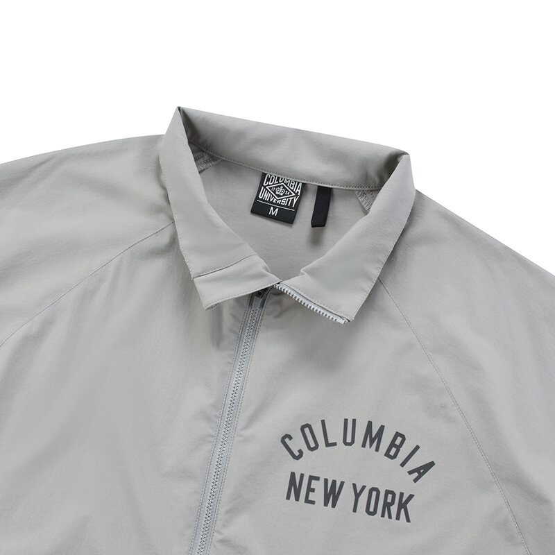 CU NY OVERFIT NYLON ZIP-UP JACKET 웜그레이