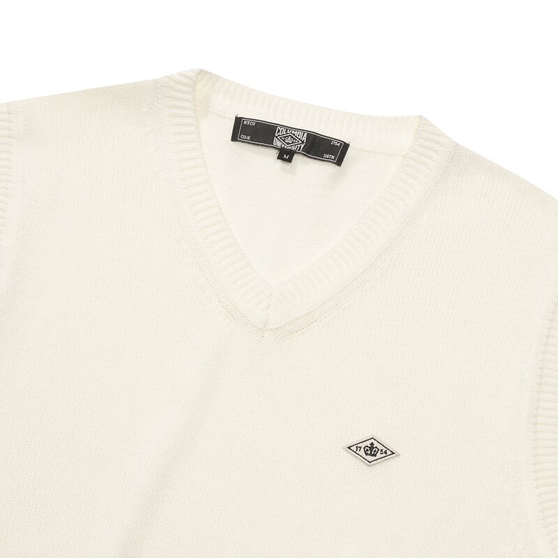 1754 CROWN V NECK VEST SWEATER 크림