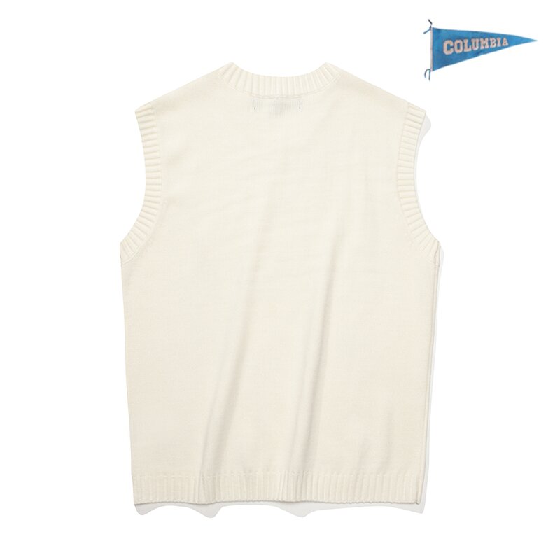 TWISTED V NECK VEST SWEATER 크림