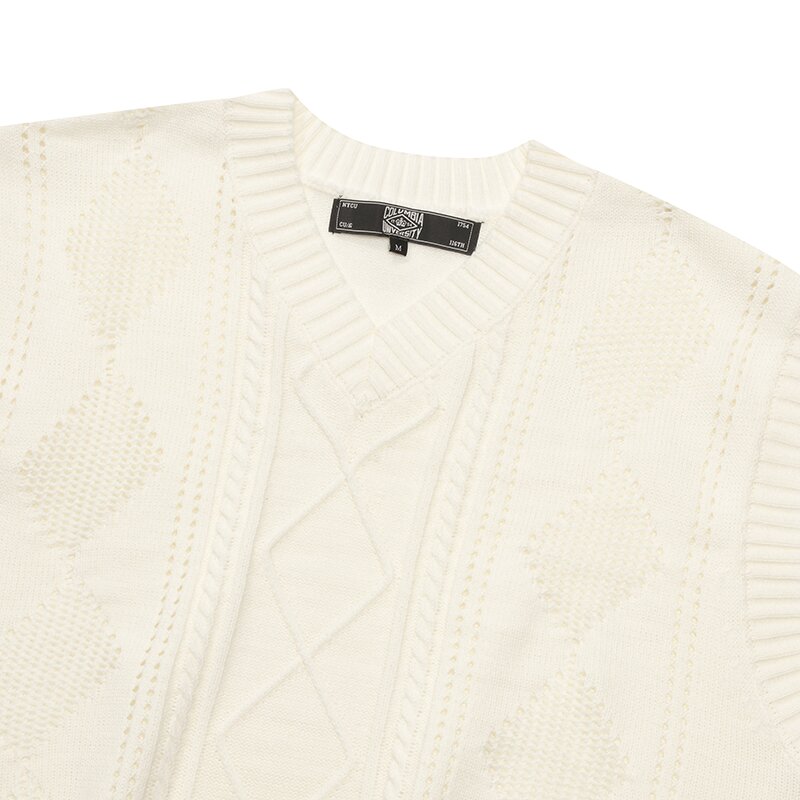 TWISTED V NECK VEST SWEATER 크림