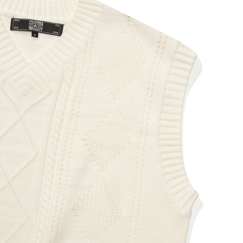 TWISTED V NECK VEST SWEATER 크림