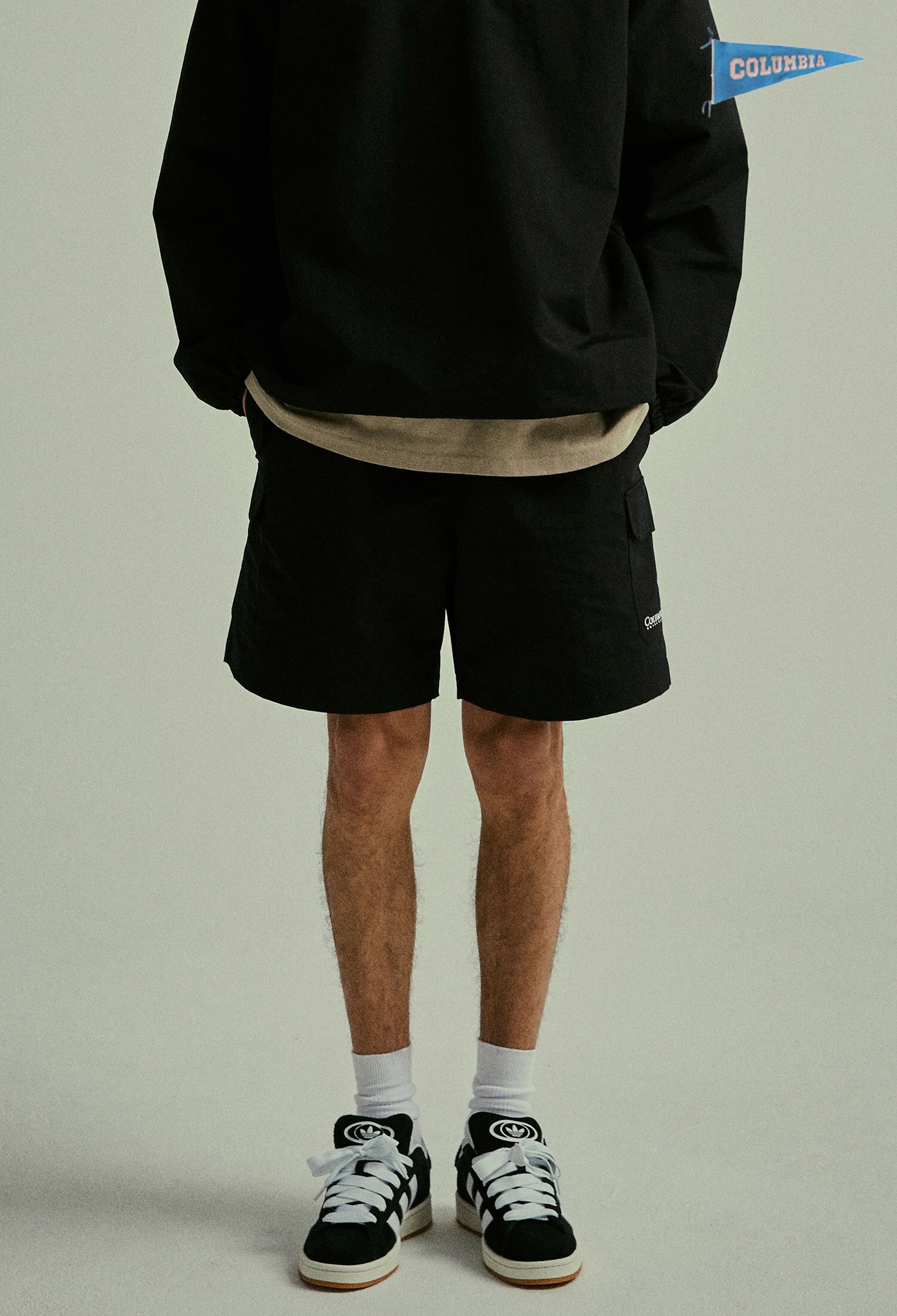 CU SIGNATURE CARGO NYLON SHORTS PANTS 블랙