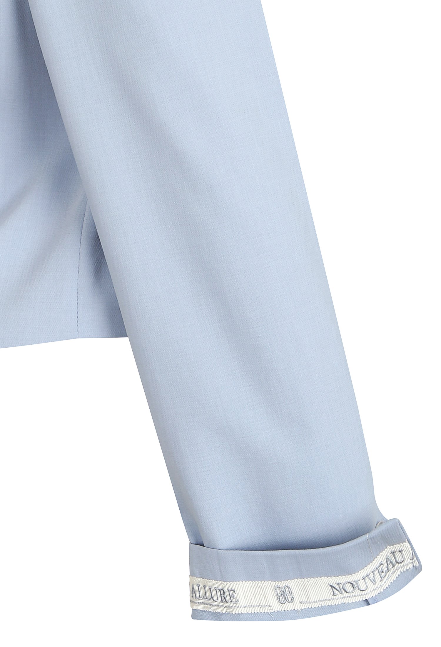 롤업 테이프 스티치 크롭 재킷 (BLUE)