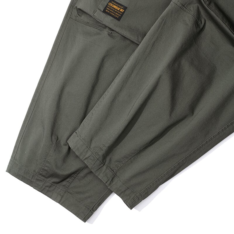 MIL-LABEL POCKET WIDE FIT BALLOON PANTS 카키
